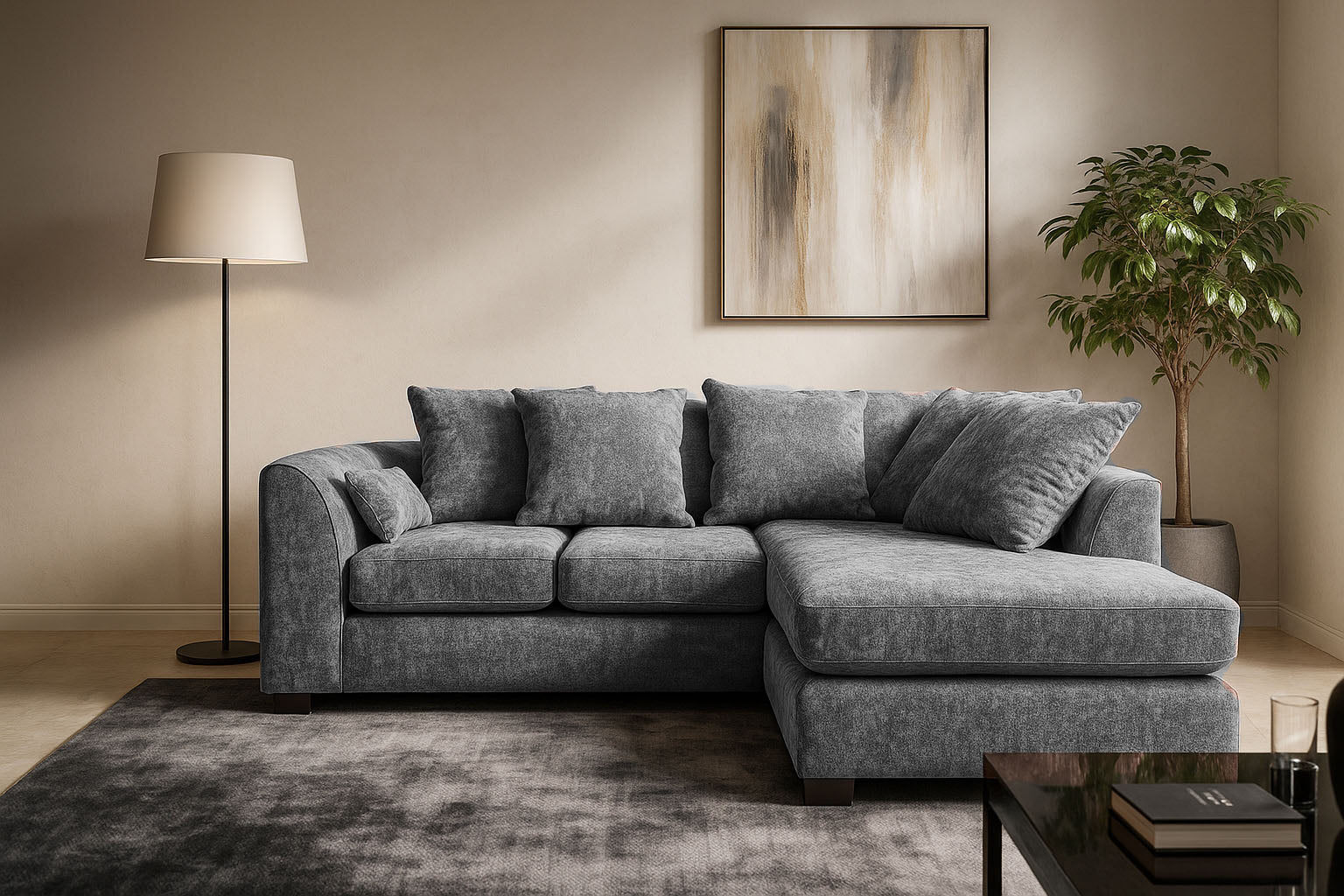 Dylen Chenille Seater Corner Sofa – UK Furnish - Main Image