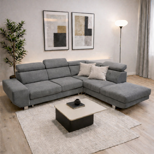 Modern L-Shape Corner Sofa Bed – Convertible Sectional Sofa