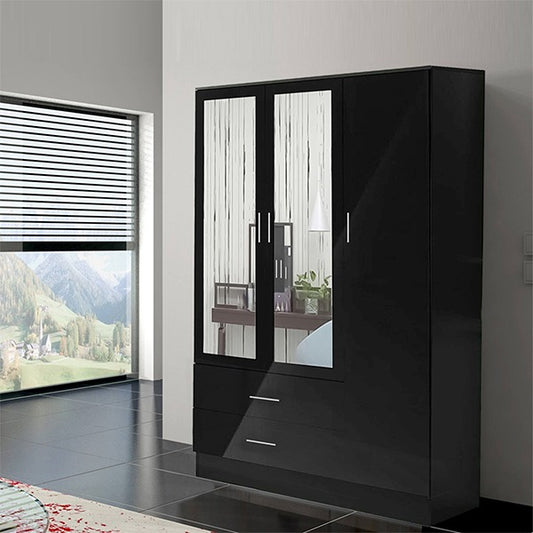 Bobby 3 Door High Gloss Wardrobe