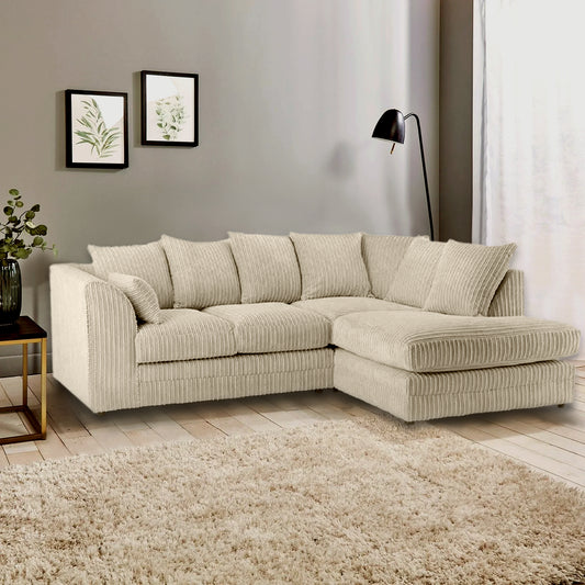 Byron Jumbo Single Arm 4 Seater With Footstool Left Right Hand Luxury Sofa