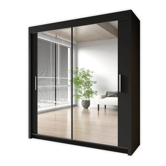 Milan Double Sliding Door Wardrobe