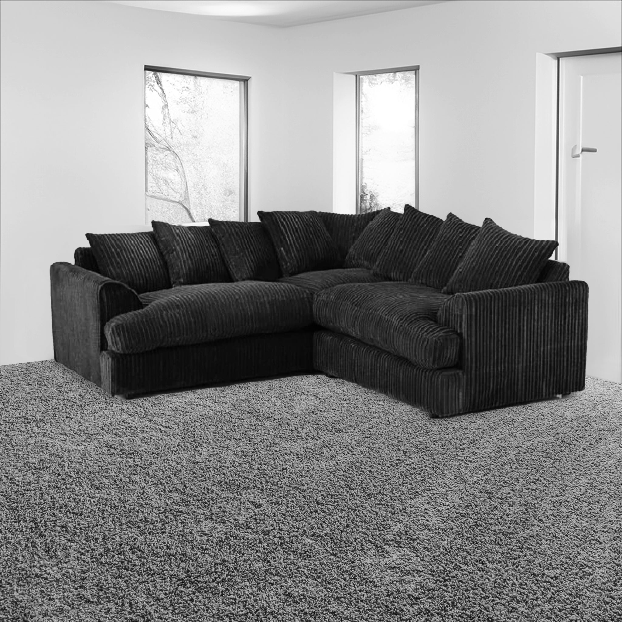 Liverpool Jumbo 5 Seater Wide Armrests With Footstool High-quality Fabric Sofa - View 2