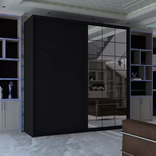 COLLIN VOTAN BLACK SLIDING WARDROBE 200/250cm