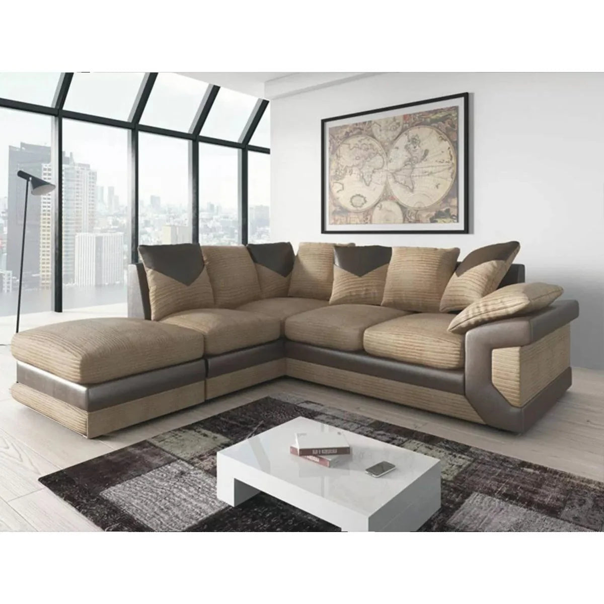 DINO Jumbo Cord 5 Seater Single Arm Sofa img UKFurnish.com