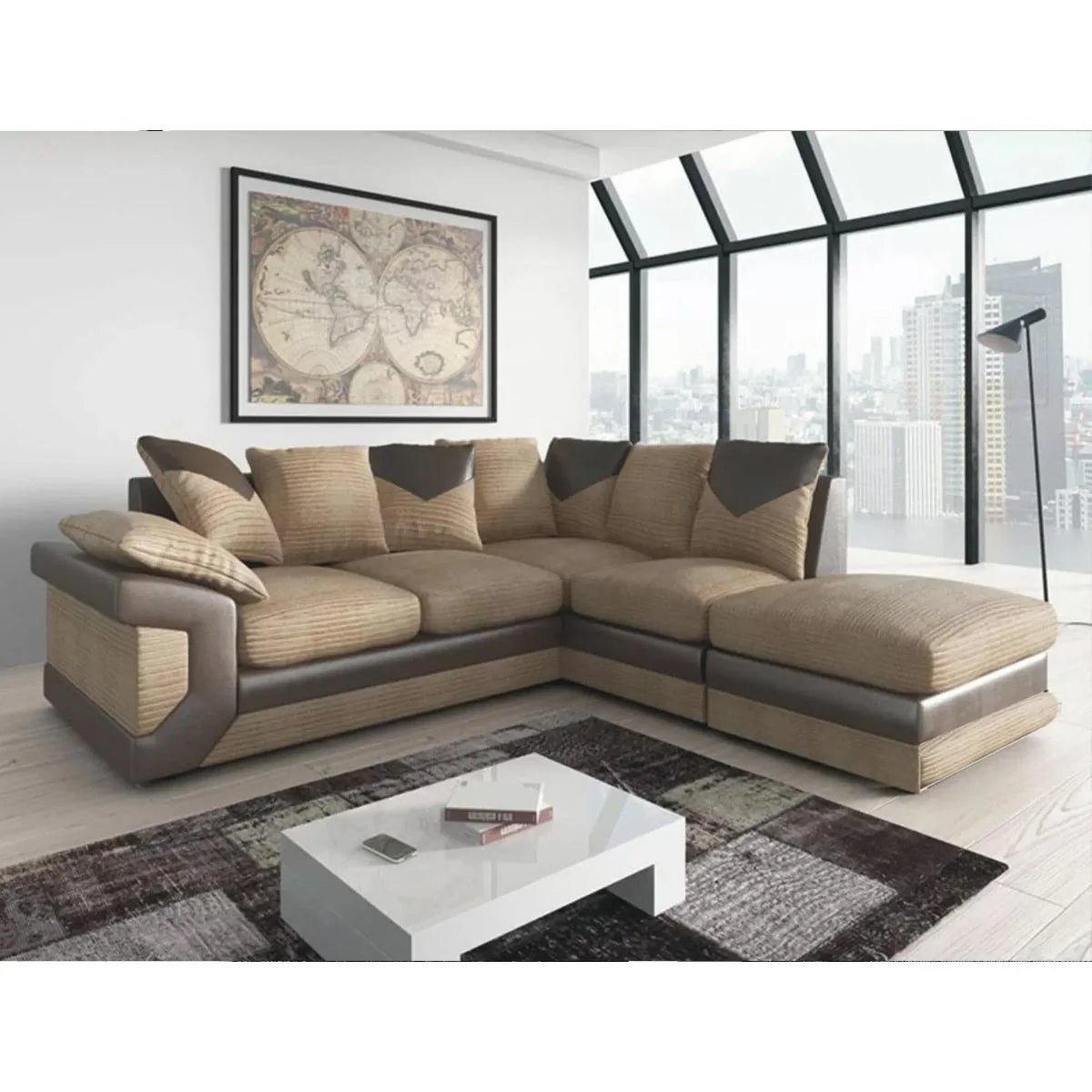 DINO Jumbo Cord 5 Seater Single Arm Sofa img UKFurnish.com