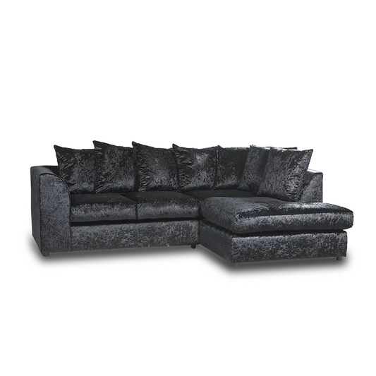 Dylan Crush Velvet 4 Seater Single Arm Left Right Hand Corner Sofa