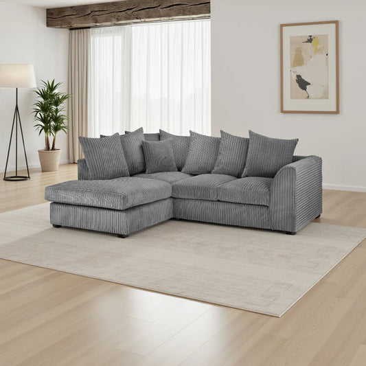 Byron Jumbo Single Arm 4 Seater With Footstool Left Right Hand Luxury Sofa