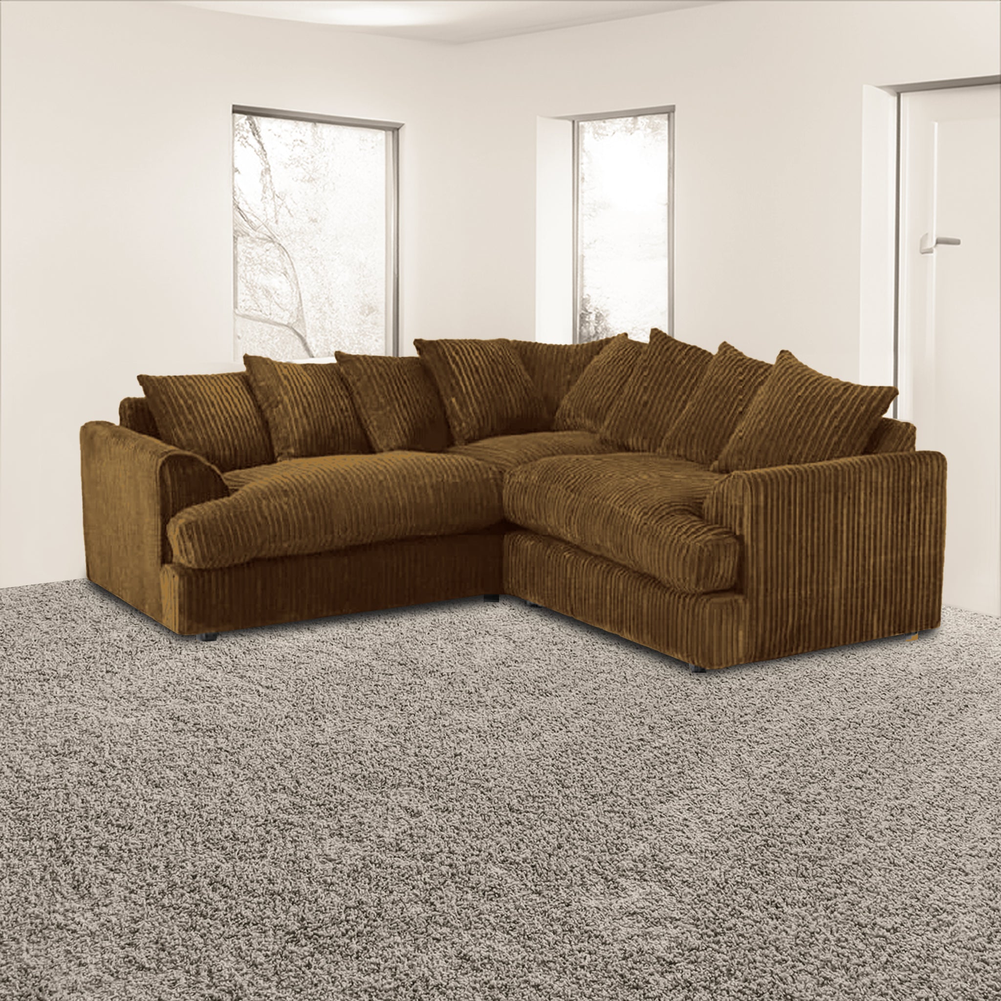 Liverpool Jumbo 5 Seater Wide Armrests With Footstool High-quality Fabric Sofa - View 4