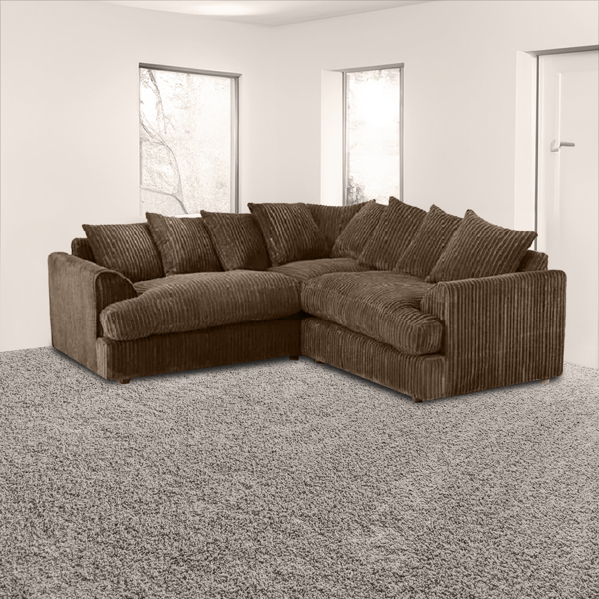 Liverpool Jumbo 5 Seater Wide Armrests With Footstool High-quality Fabric Sofa - View 3