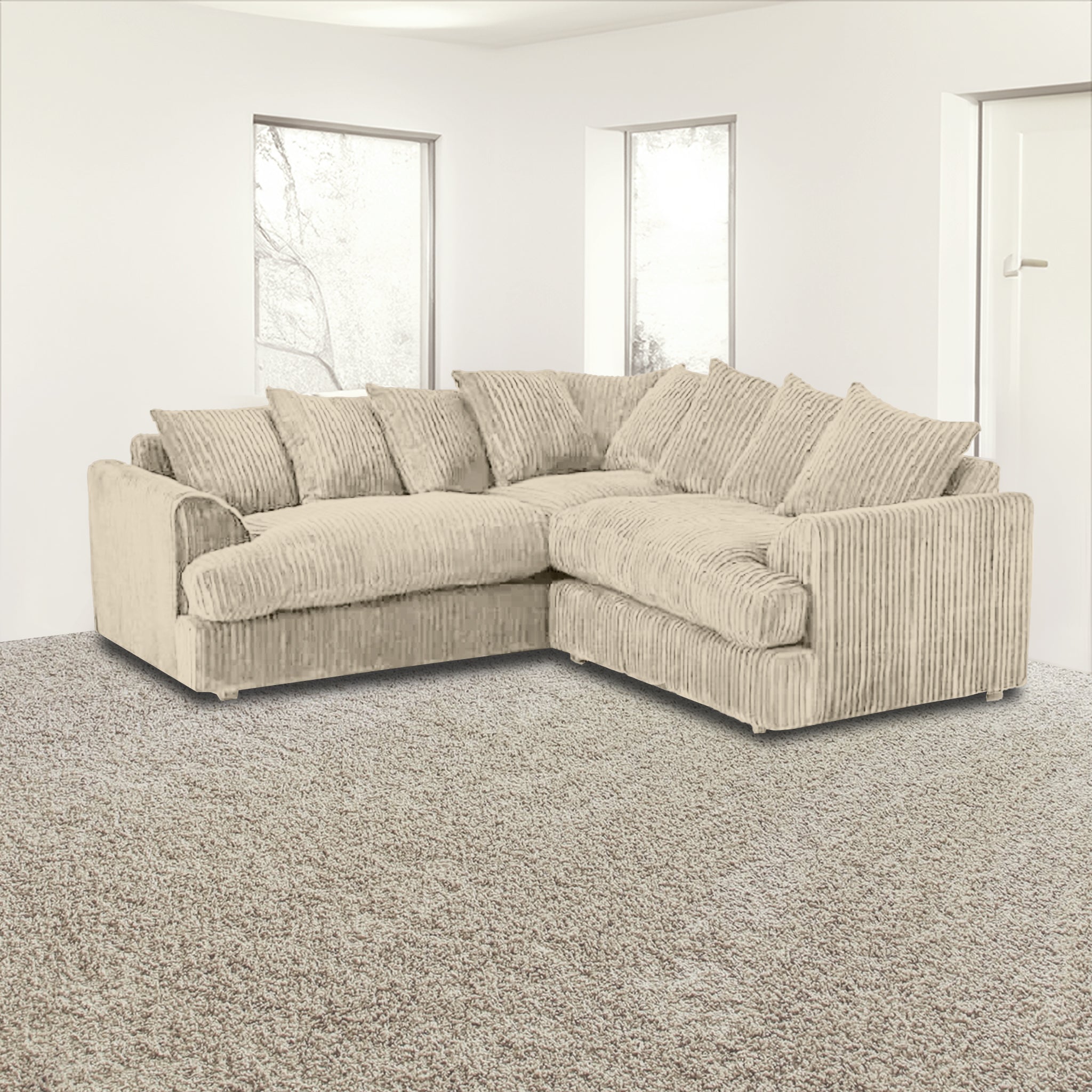 Liverpool Jumbo 5 Seater Wide Armrests With Footstool High-quality Fabric Sofa - View 6