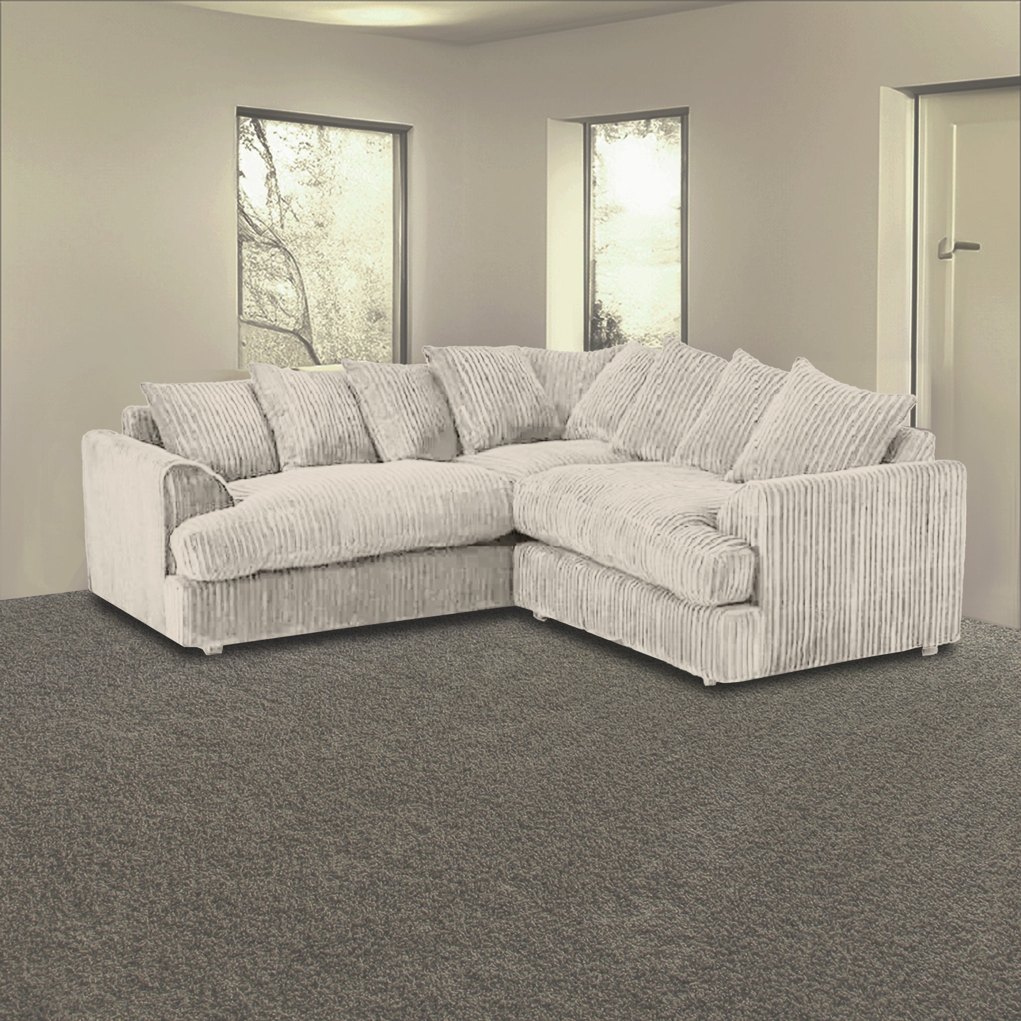 Liverpool Jumbo 5 Seater Wide Armrests With Footstool High-quality Fabric Sofa - View 5