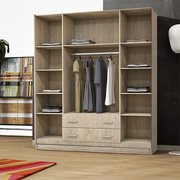 LONDON 4 DOOR OAK WARDROBE - View 4