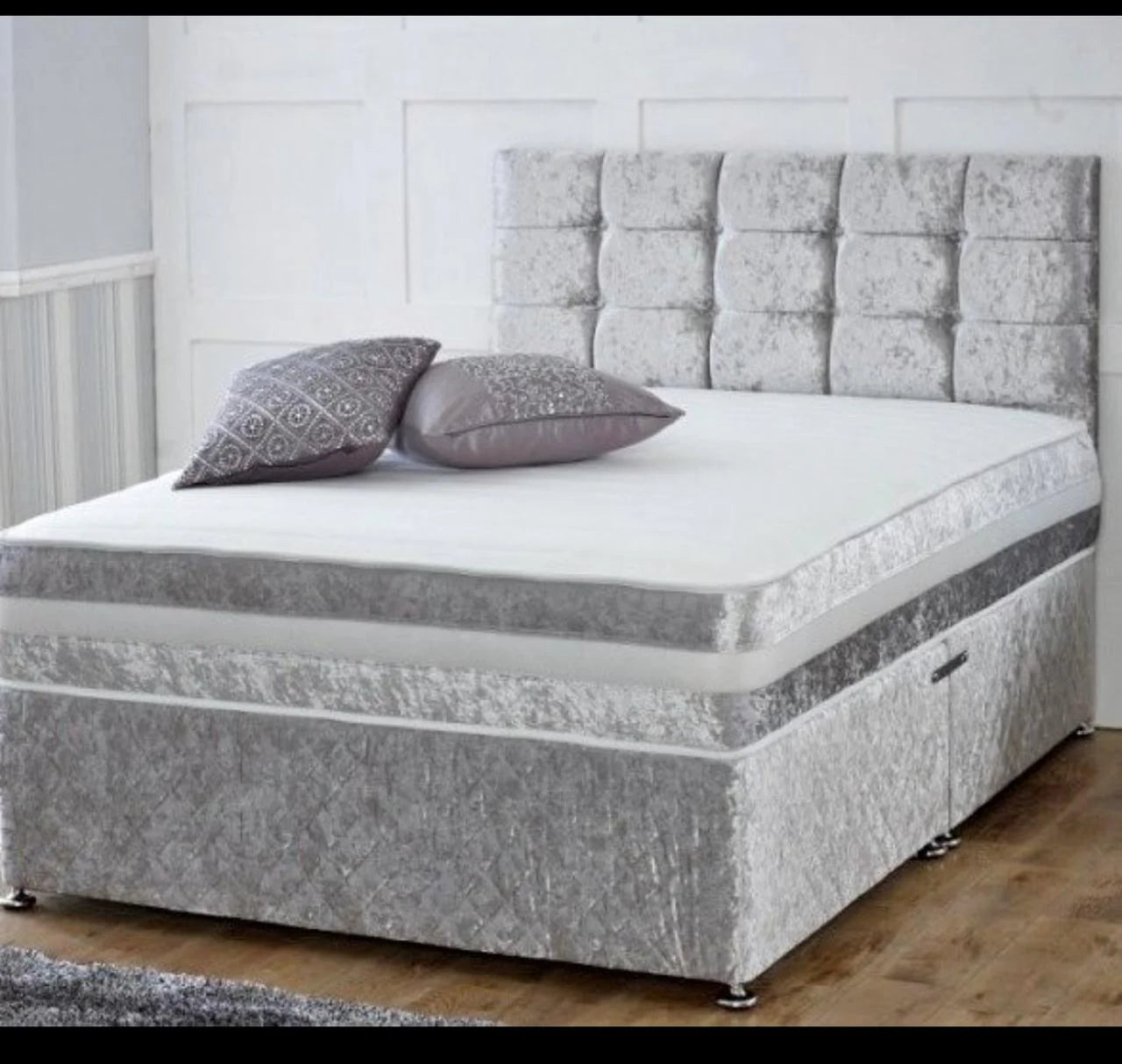 Crushed Velvet Divan bed - View 2