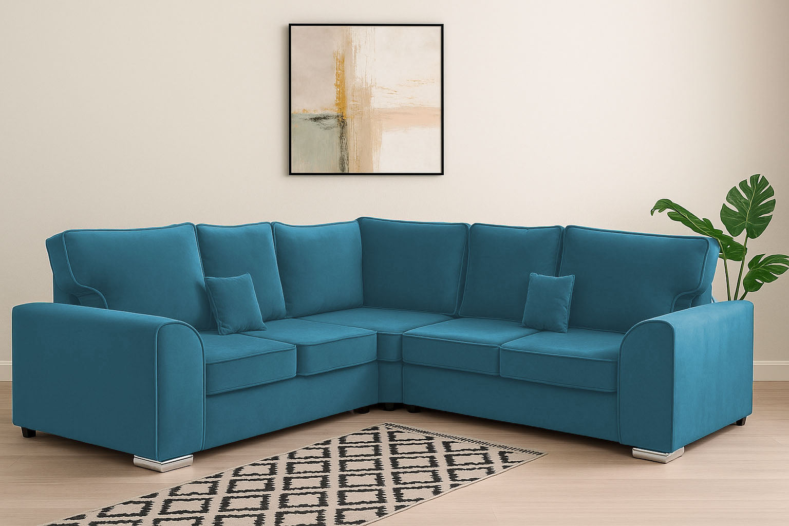 Colorful Seater Lounge Suite Adorn India Premium Lotus 3-1-1 - Main Image