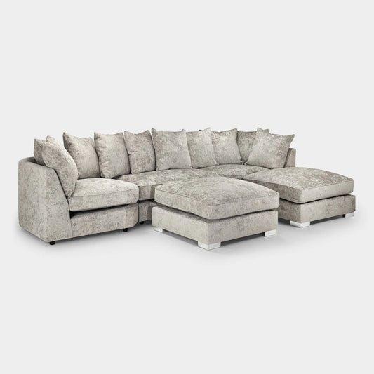 Bishop U-Shape Kensigton Scatter Back Moveable Footstools Rolled Arms Sofa